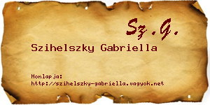 Szihelszky Gabriella névjegykártya