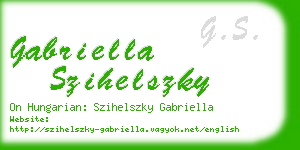 gabriella szihelszky business card